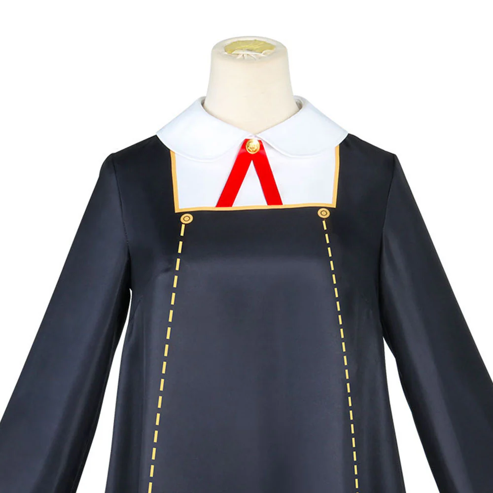Spy x Family Costume Anya Forger Black Cosplay Dress Costume with Accessories for Women and Kids - Image 5