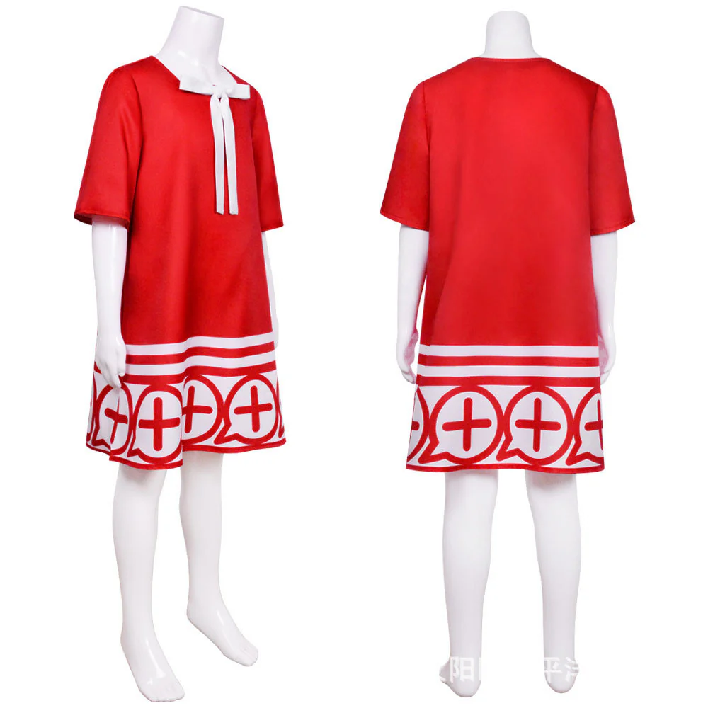 Spy x Family Costume Anya Forger Red Cosplay Dress Costume with Accessories for Women and Kids - Image 5