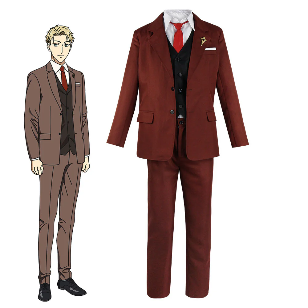 Spy x Family Costume Loid Forger Cosplay Full Outfit Costume with Accessories for Men and Kids - Image 5