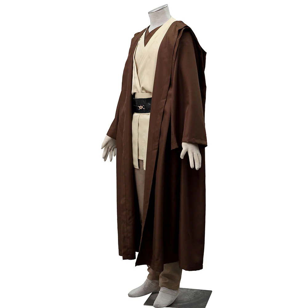 Star Wars Costume Obi-Wan Kenobi Ben Kenobi Cosplay full Outfit for Men and Kids - Image 3