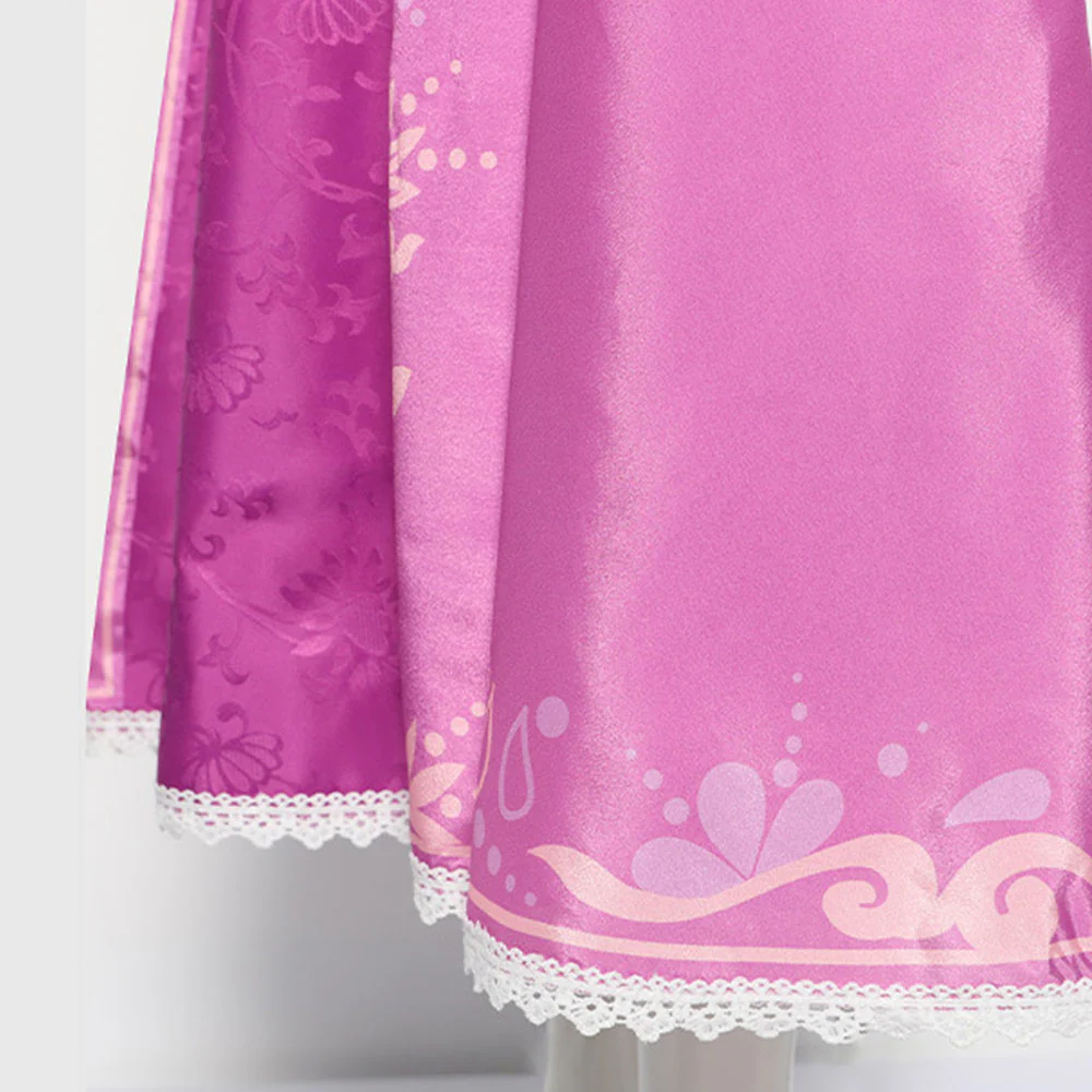 Tangled Costumes Princess Rapunzel Cosplay Light Purple Dress for Women and Kids - Image 7