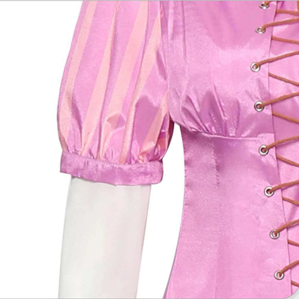 Tangled Costumes Princess Rapunzel Cosplay Light Purple Dress for Women and Kids - Image 8