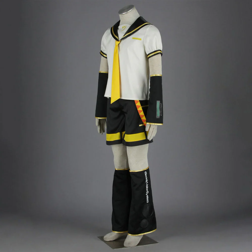 Vocaloid Kagamine Rin Sailor Cosplay Costume with Accessories For Women and Kids - Image 3