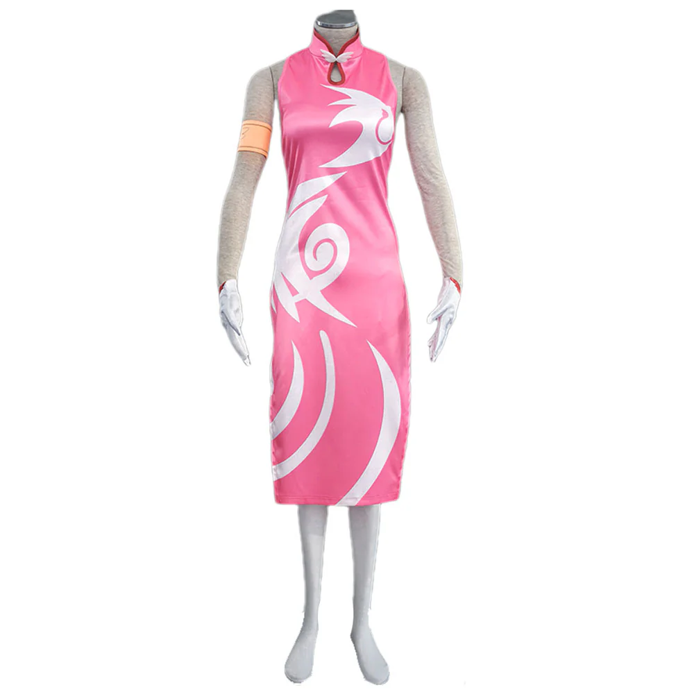 Women and Kids Naruto Sakura Cheongsam Dress Halloween Cosplay - Image 4