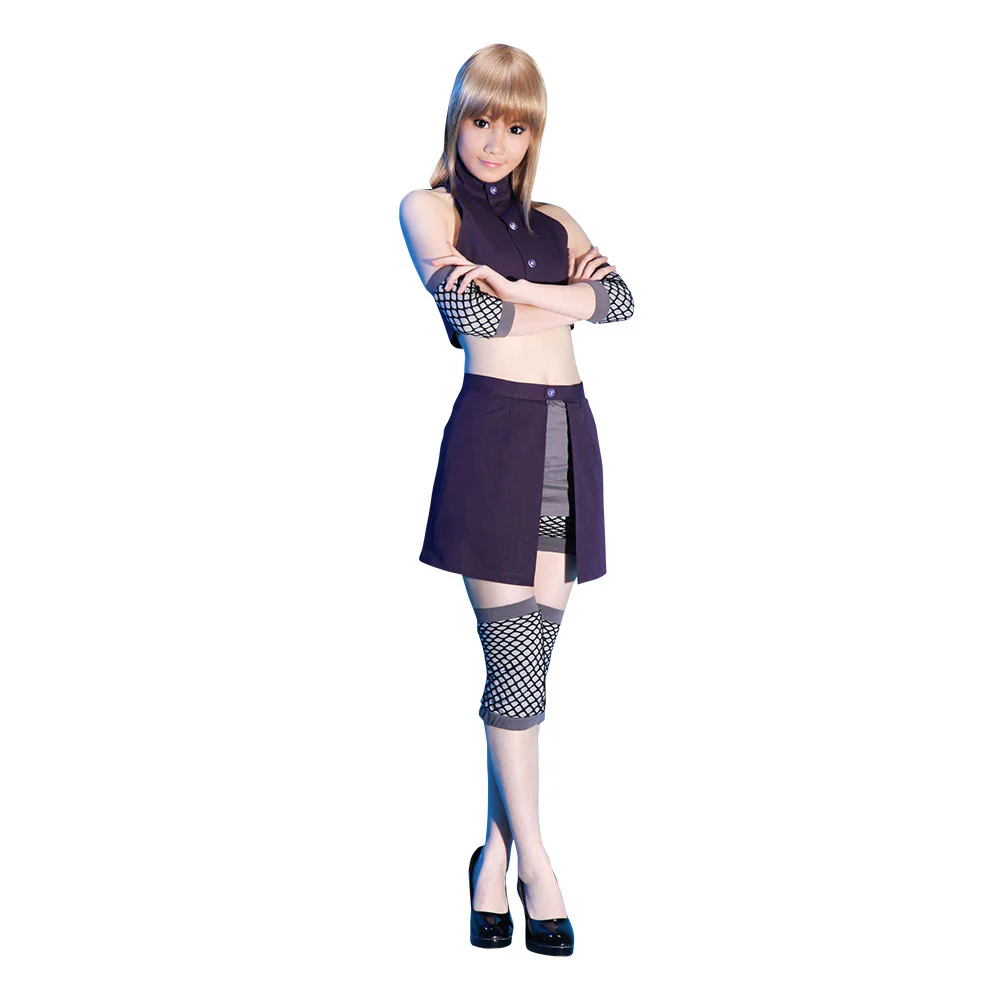 Women and Kids Naruto Shippuden Costume Yamanaka Ino Cosplay full Outfit - Image 7