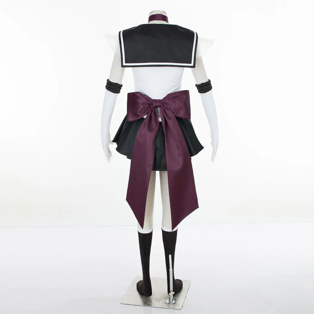 Women and Kids Sailor Moon Super S Costume Sailor Pluto Mingou Setsuna Cosplay with Accessories - Image 3
