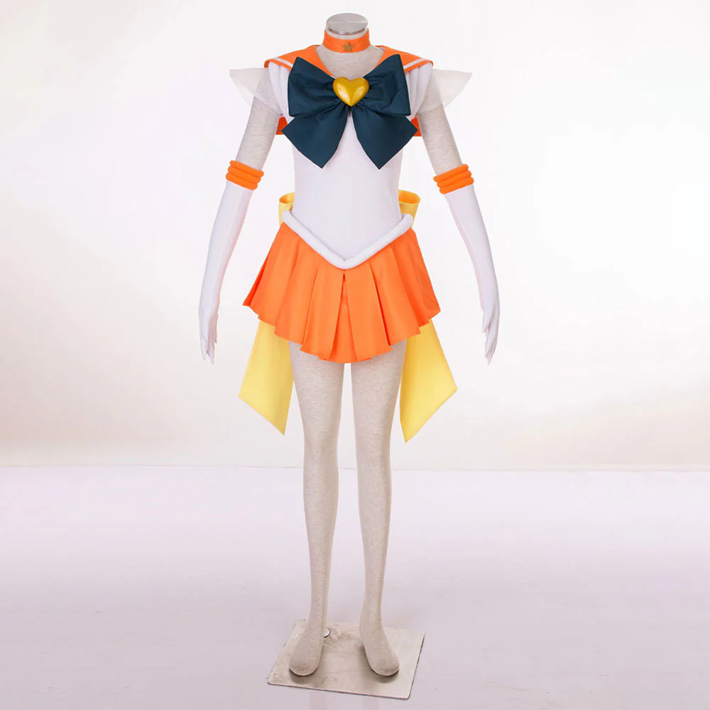 Women and Kids Sailor Moon Super S Costume Sailor Venus Aino Minago Cosplay with Accessories - Image 2