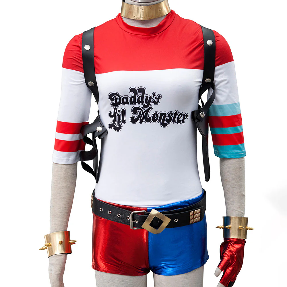 Women and Kids Suicide Squad Costume Harley Quinn Cosplay full Set - Image 8