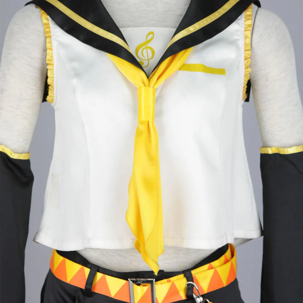 Women and Kids Vocaloid Kagamine Rin Sailor Cosplay Costume with Accessories - Image 5